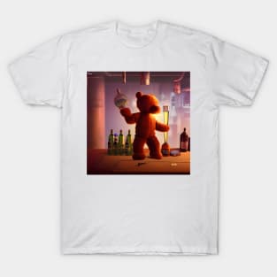 Cyborg bartender Teddy bear T-Shirt